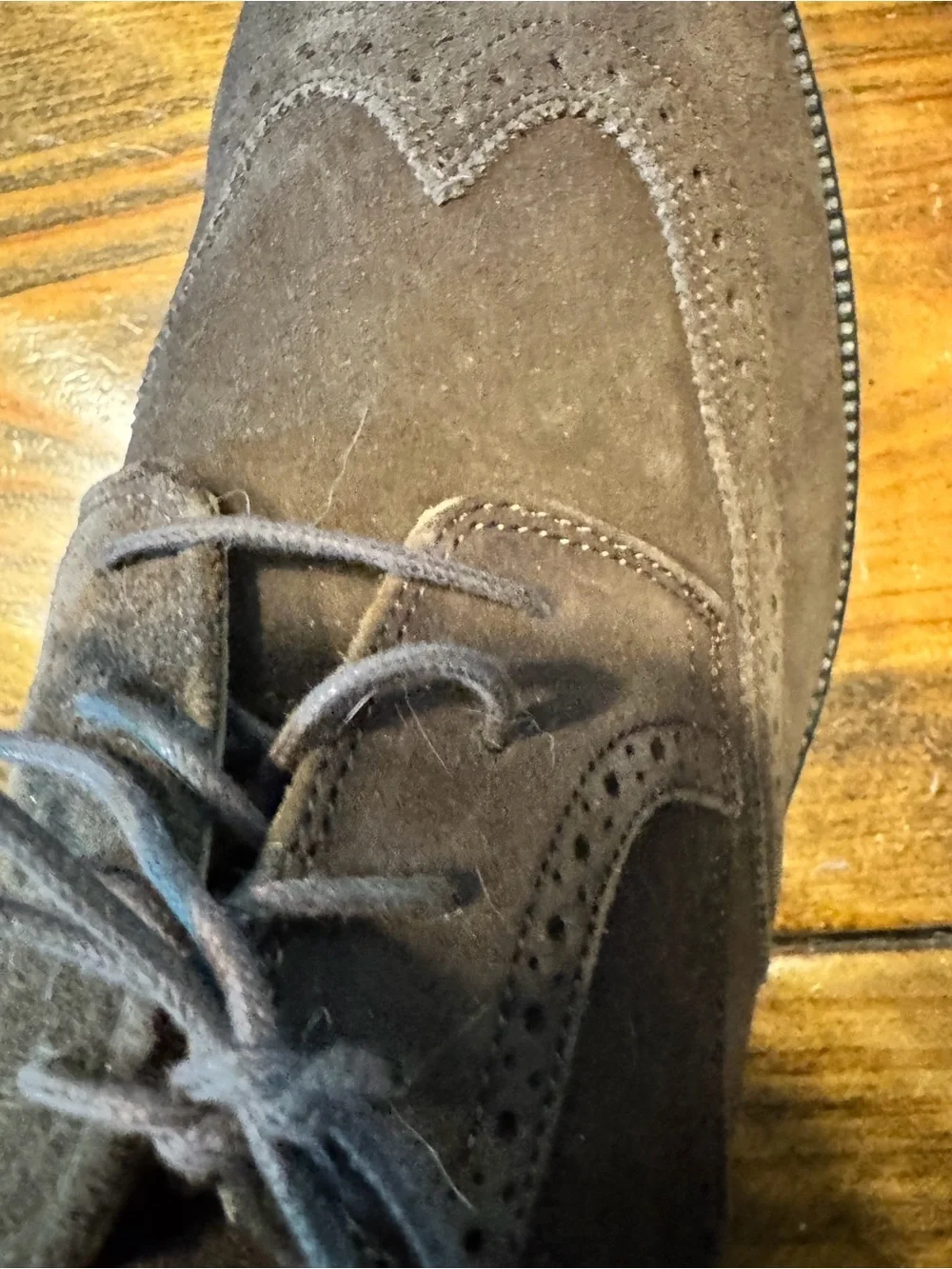 Like New Bostonian Florentine Brown Suede Oxford Toe Shoes 11.5
